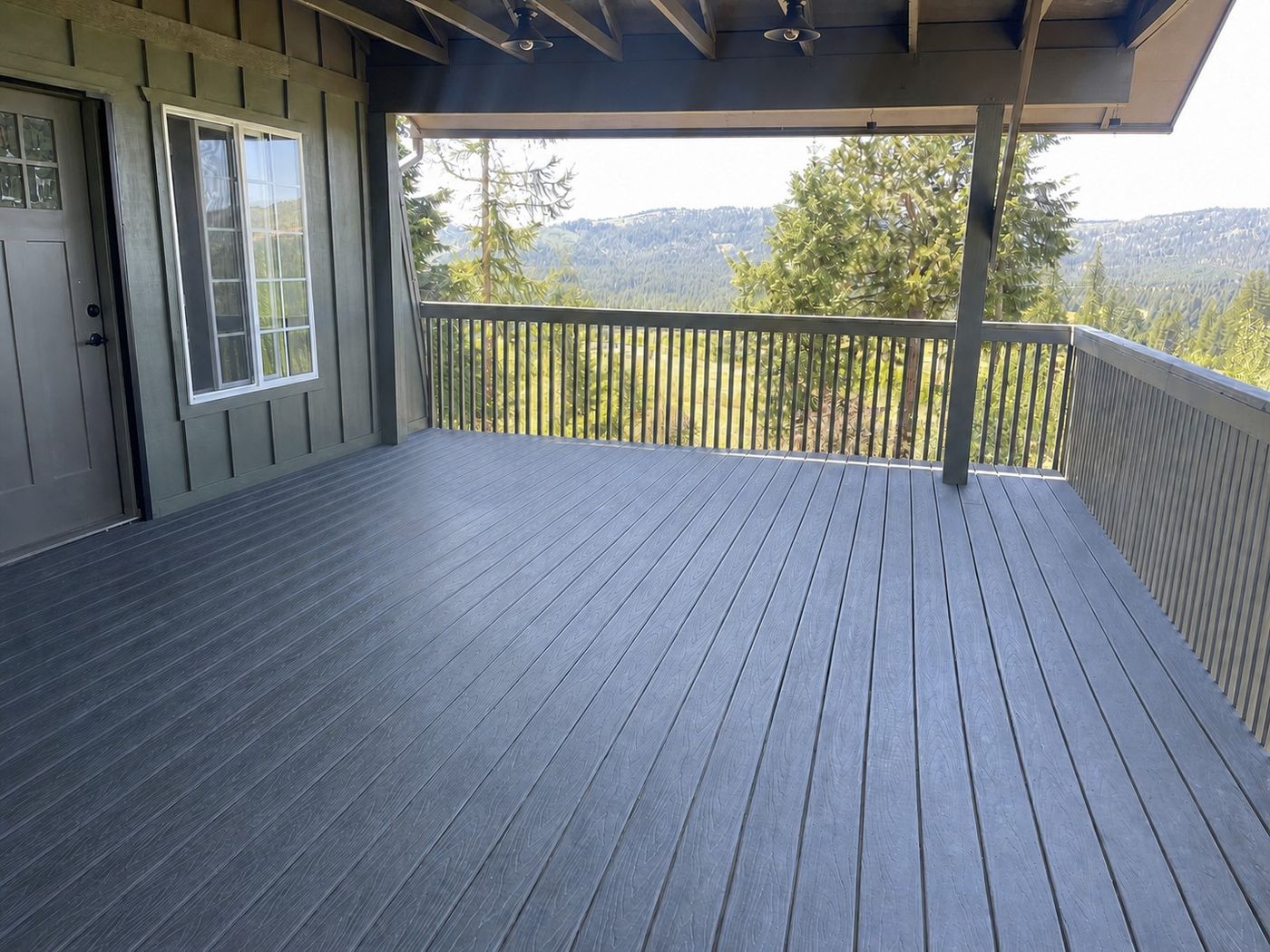 Rear porch, looking west toward the valley