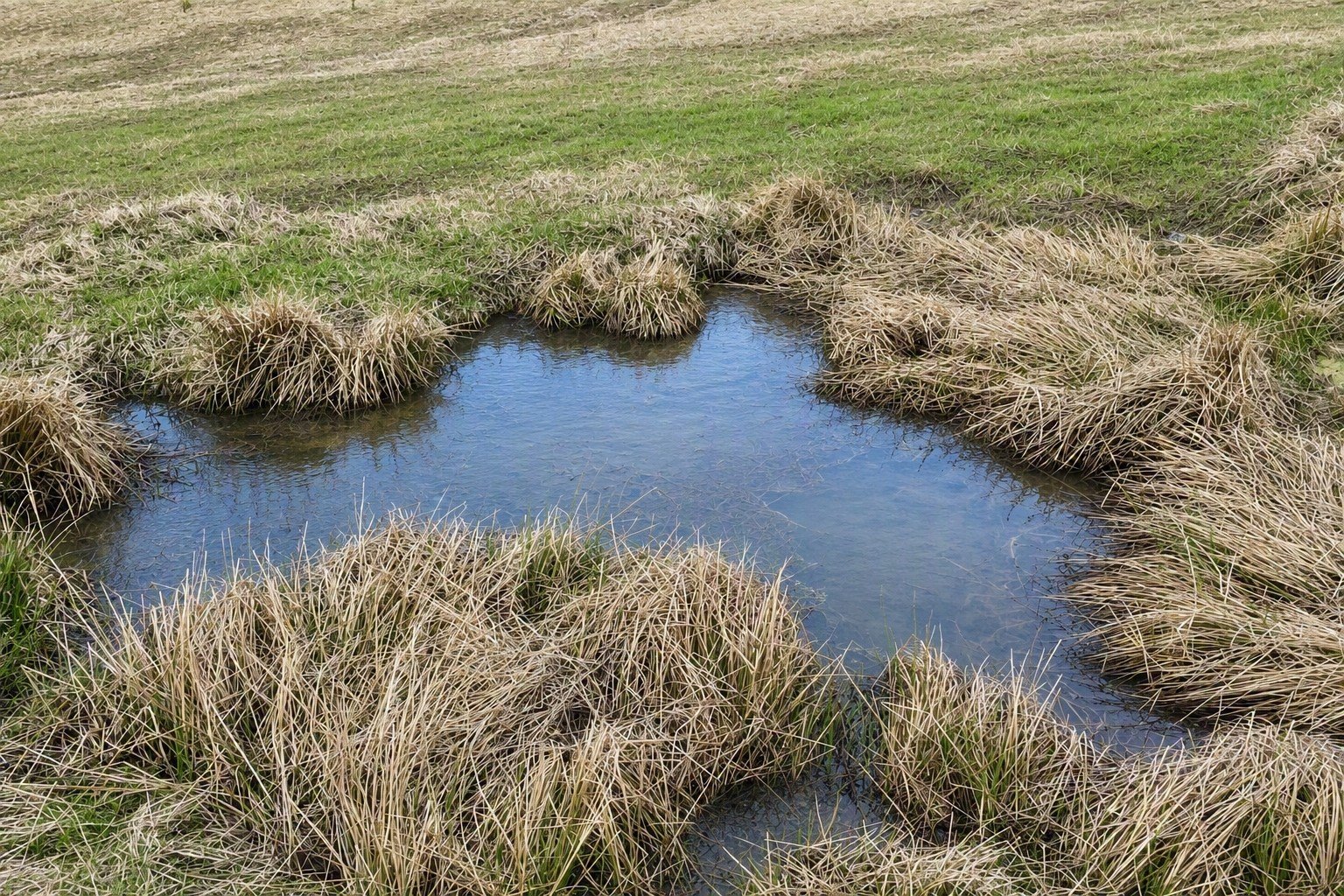 Natural watering area on the lower 80 acres